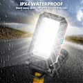 Miniatyrbillede 4 af 5: LED Arbejdslys Campinglys Genopladelig LED Spotlight Genopladelig Arbejdslys COB Værkstedslampe Lommelygte med Magnetisk Base til Garage, Ca