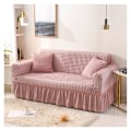 Miniatyrbild 1 av 5: Stretch Soffaöverdrag Skyddande 3D Bubbelgalleröverdrag Snyggt Högstretch Soffaöverdrag Hållbart Soffaöverdrag Möbelskydd 4-Sits 235- 300cm Rosa