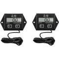 Miniatyrbild 1 av 5: 2PC Bensinmotor Varvräknare Timer Utbytbar Batteri Vattentät Induktion Digital Display 2 4 Slag Totalisator Timer