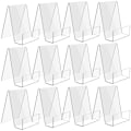 Miniatyrbild 1 av 5: Set med 12 Akryl Bokstöd, Transparent Bokstöd, Akryl Displayställ för Böcker, Foton, Broschyrer, Surfplattor