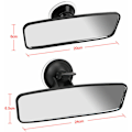 Miniatyrbild 2 av 5: 2PC Universal Interior Rear View Mirror 360° Rotation Wide Angle Rear View Mirror Suction Cup Adjustable Auto Rearview Mirror Auto Parts,KINA,200x6