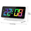 Miniatyrbild 5 av 5: LED Digital väckarklocka, Stora siffror, Fetstil, Snooze, Justerbar volym, Enkel användning, för sovrum, kontor Röd