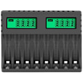 Miniatyrbillede 1 af 5: Batterilader LCD-skærm 8 slots Intelligent Smart Ladere til AA/AAA NiCd NiMh Genopladelige Batterier AA AAA Lade...