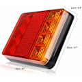 Miniatyrbilde 3 av 5: Tilhenger baklykt, 12V 8 LED IP65 Vanntett Multifunksjonell Lastebil Tilhenger Bremslys 2 stk