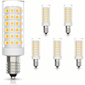 Miniatyrbillede 1 af 5: 6-pak E14 LED Pære 9W Halogenækvivalent 75W, Varmt Hvidt 3000K Ikke-Dæmpbar 360° Strålevinkel til Køkkenhætte Køkken Sengelampe