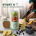 Miniatyrbillede 2 af 5: 500ML bærbar blender 6 kutter mini juicer USB elektrisk blender frugt juicer til frugt og grøntsager juicer maskine-C
