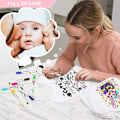 Miniatyrbillede 4 af 5: Hvid Trekant Baby Sutteforklæde til Maling Perfekt til Dekoration og Maling Selv Perfekt til Babyshower