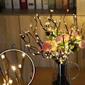Miniatyrbillede 5 af 5: Grenlygter, LED Pilegren Lighted Branch DIY Træ Pilegrene Lampe Batteridrevet Kviste (5stk, Varm Hvid)