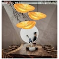 Miniatyrbillede 2 af 4: Pendellampe Vintage Vævet Pendellampe Bambus Og Naturlig Rattan Vævet Hængende Lampe Kreativ Nostalgisk Justerbar E27 Bambus Hængende Lamper Te Ch