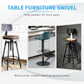 Miniatyrbilde 4 av 5: 7 Tommers Stanglager Svingbar Krakk Erstatning Sete Base Bord Møbler Svingbar Bar Krakk Plate Svart