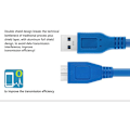 Pikkukuva 4 / 5: -B-datakaapeli, USB 3.0 -A-uros -B-kaapeli, joka sopii puhelimiin, kameroihin ja kiintolevyihin (0,3 metriä, sininen)