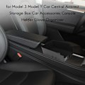Miniatyrbilde 5 av 5: for Tesla Model 3 Model Y 2021 Bilens Sentrale Armlene Oppbevaringsboks Biltilbehør Konsolholder Hanskeorganisator