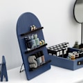 Miniatyrbillede 4 af 5: Kreativ Morandi Farve Dessert Display Stativ Skrivebords Kosmetik Opbevaringsstativ (Gul Beige)