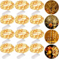 Miniatyrbild 1 av 5: LED-ljusslingor, 20 LED 2M Kopparljusslingor, Batteridrivna Ljusslingor, Varmvit Atmosfärsbelysning, Batteridrivna Mini LED-ljusslingor, Mini
