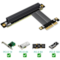 Miniatyrbillede 2 af 5: PCI-E PCI Express 16X til 4X forlængerkabel bånd Express-kortadapter 90 grader til 180 grader