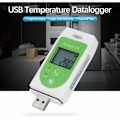 Miniatyrbild 4 av 5: Temperaturdata Logger - Flerfunktions USB Temperaturlogger - 32 000 inspelningskapacitet - Grön