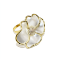 Miniatyrbilde 2 av 5: Blomsterformede serviettringer, elegante serviettholdere for papirservietter og duker, sett med 6, A