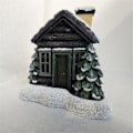 Miniatyrbillede 5 af 5: Log Cabin Snowy Røgelse Kegle Brænder, Jul Pejs Hytte Røgelse Brænder, Aromaterapi Ornament, Værelse Røgelse