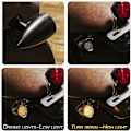 Miniatyrbillede 3 af 5: 10mm Motorcykel Retro LED Blinklys Bremslys Mesh Linse Til Chopper Bobber