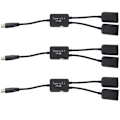 Pikkukuva 1 / 5: 3X Type C OTG USB-uros-liitäntä Dual 2.0 latauskeskitin 2 porttia kaapeli Y-jakaja