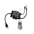 Miniatyrbilde 1 av 5: LED-belysning 24-tasters RF-fjernkontroll for 5050 SMD RGB LED-striper Svart