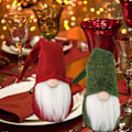 Miniatyrbillede 5 af 5: Jule Nisse Julepynt, 3 Håndlavede Juledukker uden Ansigt, Håndlavet til Julepynt og Bordpynt - Jul
