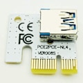 Miniatyrbillede 4 af 4: 6 stk. 1X til 16X Mining Billede Udvidelseskabel PCI-E Forlænget Linjekort Adapter til PC Computer