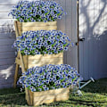 Miniatyrbild 4 av 5: 10 Buketter Konstgjorda Utomhusblommor UV-Resistenta, Fadingfria Falska Violettblommor för Inomhus Utomhus Hängande Växter Trädgård Patio Veranda Fönsterlåda Hem