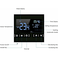 Miniatyrbillede 2 af 5: Termostat til elektrisk gulvvarme, programmerbar temperatur og LCD-display med dobbelt temperatur og dobbelt styring, 3 meter ekstern sensor kabel