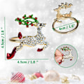 Miniatyrbild 5 av 5: 12 st Set med Julservettringar, Gyllene Ringhållare, Metall för Matbord