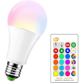 Miniatyrbillede 1 af 5: 10W RGBW LED Pære E27 Farveskiftende Atmosfærisk Belysning LED Lampe Party Bar KTV Lys Dekorativ Mode Strobe Fade Flash RGB+varmhvid (2 stk.)