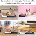Miniatyrbilde 5 av 5: Papir Kartong Katt Kløsepost 43 x 21 x 5,5 cm med Premium Vendbar Kløseteksturer Bølge Design og Luktfri Katt Kløsepost