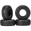 Miniatyrbilde 3 av 5: 4 2,2 tommers gummihjul 2,2 hjuldekk for 1/10 Rc Crawler Scx10 Wrangler 2,2 hjul