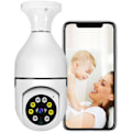 Miniatyrbillede 1 af 5: WiFi IP Overvågningskamera E27 Pære 4x Digital Zoom HD Fuld Farve Nattesyn Automatisk Menneskelig Sporing Videoovervågningsmonitor