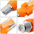Miniatyrbillede 5 af 5: 8 stk. netværkskrystalhoved RJ45 til F-hoved BNC spiral RJ45 til RF-stik koaksial direkte stik
