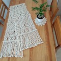Pikkukuva 4 / 5: Käsityönä tehty boho-pöytäjuoksija Hääpöytäjuoksija Rustiikkinen pöytäkoriste Koti sisustus Keittiö Hääpöytäkoriste 30 cm x 180 cm