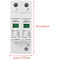 Miniatyrbillede 5 af 5: 1 stk 220V 2P 40KA Lavspændings Overspændingsbeskytter Arrester Enhed