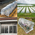 Miniatyrbild 3 av 5: Växthusöverdrag, Transparent Plastöverdrag, Tunnelväxthusöverdrag 2m x 8m, Extra Tjockt Klart Polyetenfilm Trädgård Odla Polytunnelöverdrag för V