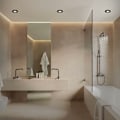 Miniatyrbillede 4 af 5: Sæt med 3 LED Indbyggede Loftlamper, Ultra-Tynde Indbyggede Lamper, Badeværelses Indbyggede Spotlights, IP65 Badeværelses Indbyggede Spotlights, Mat Sort, 90x2