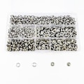Miniatyrbild 3 av 5: 200 st 9,5 mm metallsyknappar klo ring tryckknappar tryckknappar klämma tång DIY kläder fem klor spänne