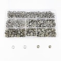 Miniatyrbilde 3 av 5: 200 stk 9,5 mm metallsyknapper klo ring trykknapper trykknapper klippetang DIY klær fem klo spenne