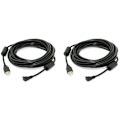 Miniatyrbilde 1 av 5: 2X Mini USB B Type 5-pin Hunn hann 90 Grader A 2.0 Datakabel med Ferrittkjerne Meter