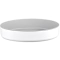 Miniatyrbilde 1 av 5: 360° roterende krydderhylle-arrangørholder Kjøkkenoppbevaringsbrett Lazy Susan-rekvisita for bad, skap - Hvit + Grå