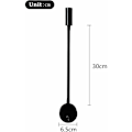 Miniatyrbillede 4 af 5: 2 stk. Sorte Vægrelæselamper 3W, Fleksibel Justerbar Hals Vægrelampe Aluminium Skrivebordslampe, Natlampe med Afbryder LED Øjenpleje