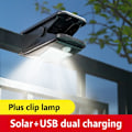Miniatyrbillede 5 af 5: 72LED Solcelle Klipslampe IP65 Vandtæt Menneskekropssensor Væglampe Havebelysning til Udendørs Have og Terrasse Varm