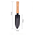 Miniatyrbilde 1 av 2: Hagespade i rustfritt stål med trehåndtak, for planting av blomster, frøplanter, jernhakk, hageredskaper, hagespade i rustfritt stål, blomster
