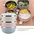 Miniatyrbilde 3 av 5: Bento Lunsjboks, Termisk Lunsjboks Bento Boks, Bærbar Termisk Rustfritt Stål Bento Boks Lunsjboks (3 Typer)