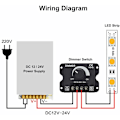 Miniatyrbillede 4 af 5: LED Dimmer Controller 12V 24V 30A PWM Dimmer 360W til LED-strimler eller LED-lys