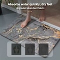 Miniatyrbillede 4 af 5: Skridsikker bademåtte, absorberende gulvmåtte 60 x 90 cm blød og behagelig brusebadsmåtte, diatomit bademåtte til badekar, køkken, stue og badeværelse