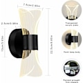 Miniatyrbild 4 av 5: Dimbar LED-vägglampa inomhus, 10W modern LED-vägglampa kreativ design, akrylbelysning vägglampa för vardagsrum korridor sovrum trappor, svart